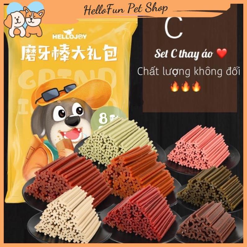 Xương gặm làm sạch răng cho chó Hello Joy gói 800gr