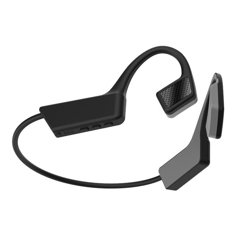 Bone Conduction Headset Bluetooth 5.0 with Mic for Cycling Running Black