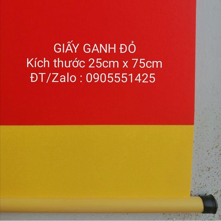 Bộ 10 tấm giấy GANH ĐỎ KÈM NẸP treo. Giấy Mành tre, biểu lụa viết thư pháp