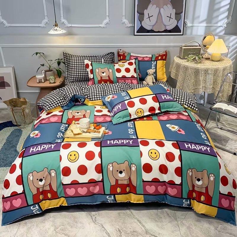 Bộ Chăn Ga Gối Cotton Poly Ga Hàn Quốc