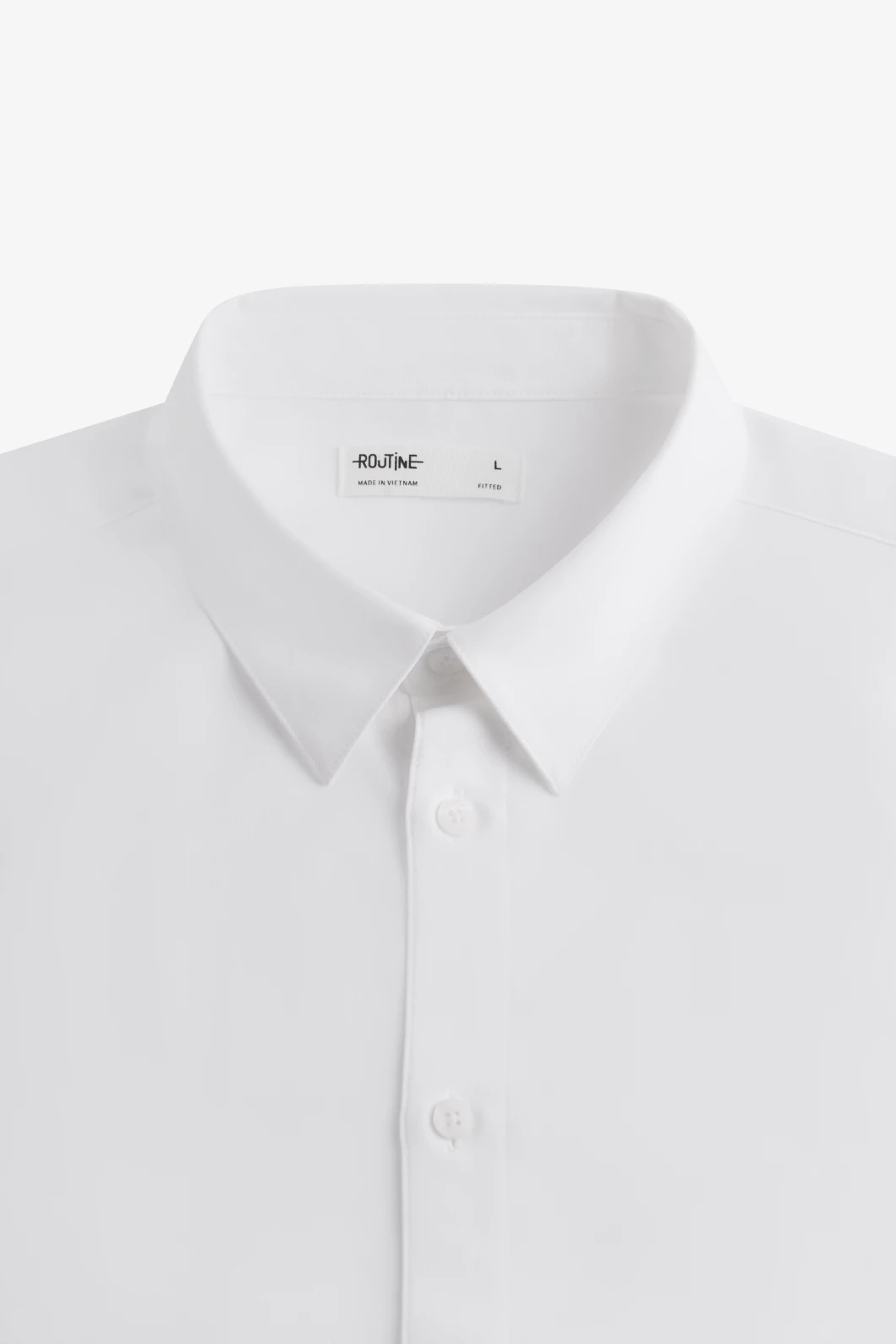 Áo Sơ Mi ROUTINE Tay Dài Sợi Coffee Cổ Gài Nút Trơn Form Fitted (3 màu) - 10F23SHL090 | LASTORE MENSWEAR