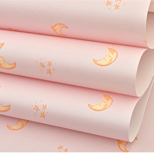 Cuộn 5m Decal Giấy Dán Tường TRĂNG HỒNG
