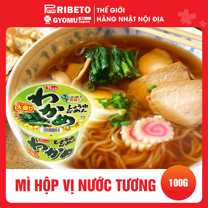 Mì hộp ramen vị nước tương 100g T24 - Hàng nội địa Nhật Bản