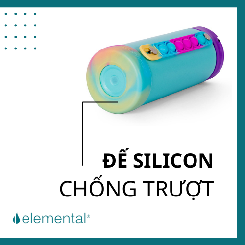 Bình giữ nhiệt elemental Iconic Pop màu cầu vòng 414ml, inox 304, giữ nhiệt vượt trội, FDA Hoa Kì, An toàn sức khỏe