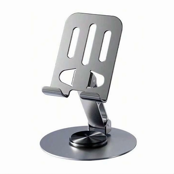Giá đỡ điện thoại, máy tính bảng S758 hợp kim nhôm sang trọng chắc chắn, có thể gấp gọn, chống trượt xoay 360độ - Hàng chính hãng