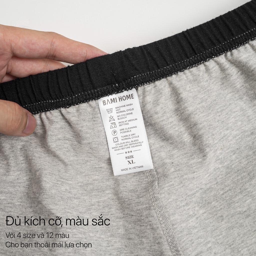 Quần đùi nam BAMIHOME mặc nhà mặc ngủ phông Unisex nam nữ chất thun cotton cao cấp form Slim Fit QNT-01