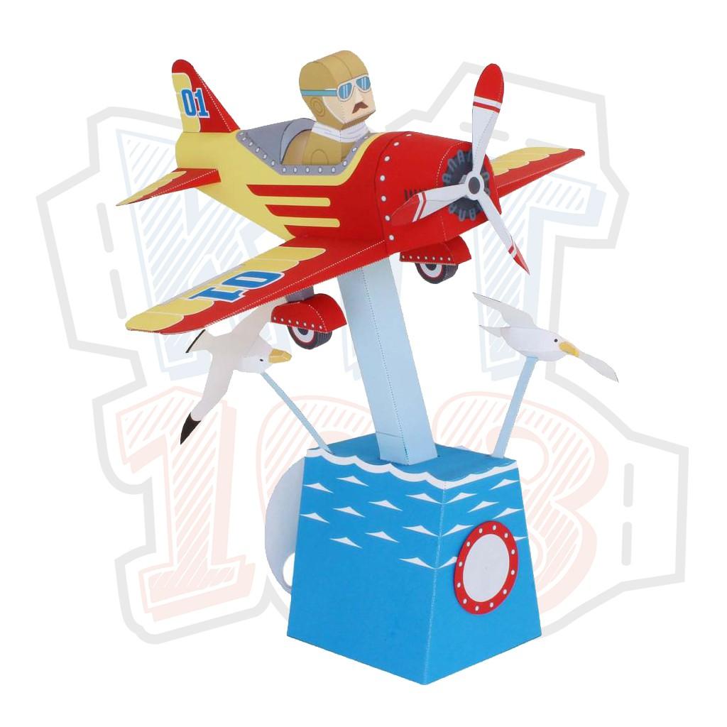 Mô hình giấy đồ chơi máy bay chuyển động Traveling Pilot