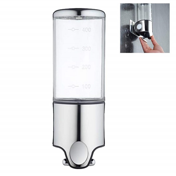 Hộp đựng xà bông cần gạt thông minh 1 bình cao cấp màu trắng trong