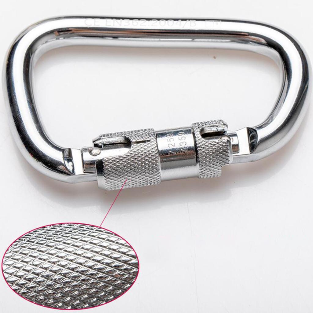2 Pack 45KN Auto Locking Carabiner Clips, Twist Lock and Heavy Duty, Suit for Rappelling, Hammock, Carabiner Dog Leash, D Shaped