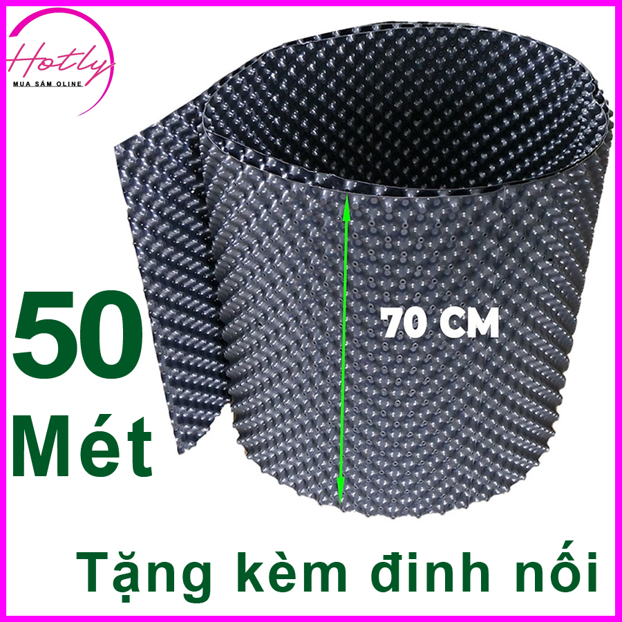 50 MÉT Bầu ươm cây V6 CAO 70CM dày 6mm, cắt theo mét dài khách đặt, tặng ốc vít-77904