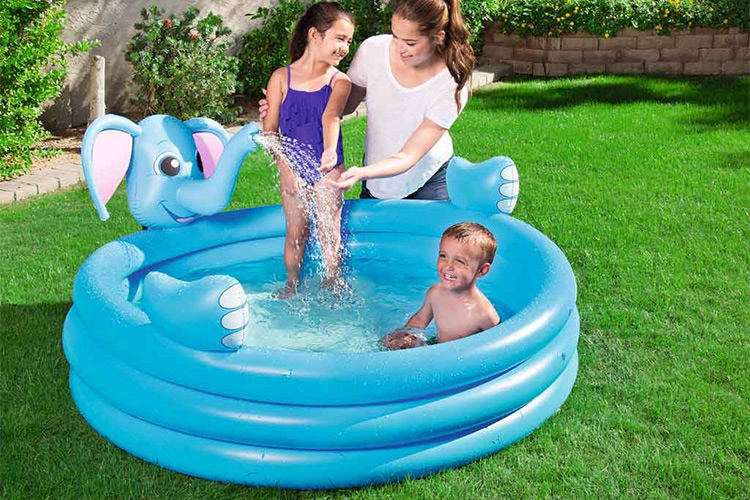 Bể Phao 3 Tầng Hình Voi Có Vòi Phun Nước Bestway 53048