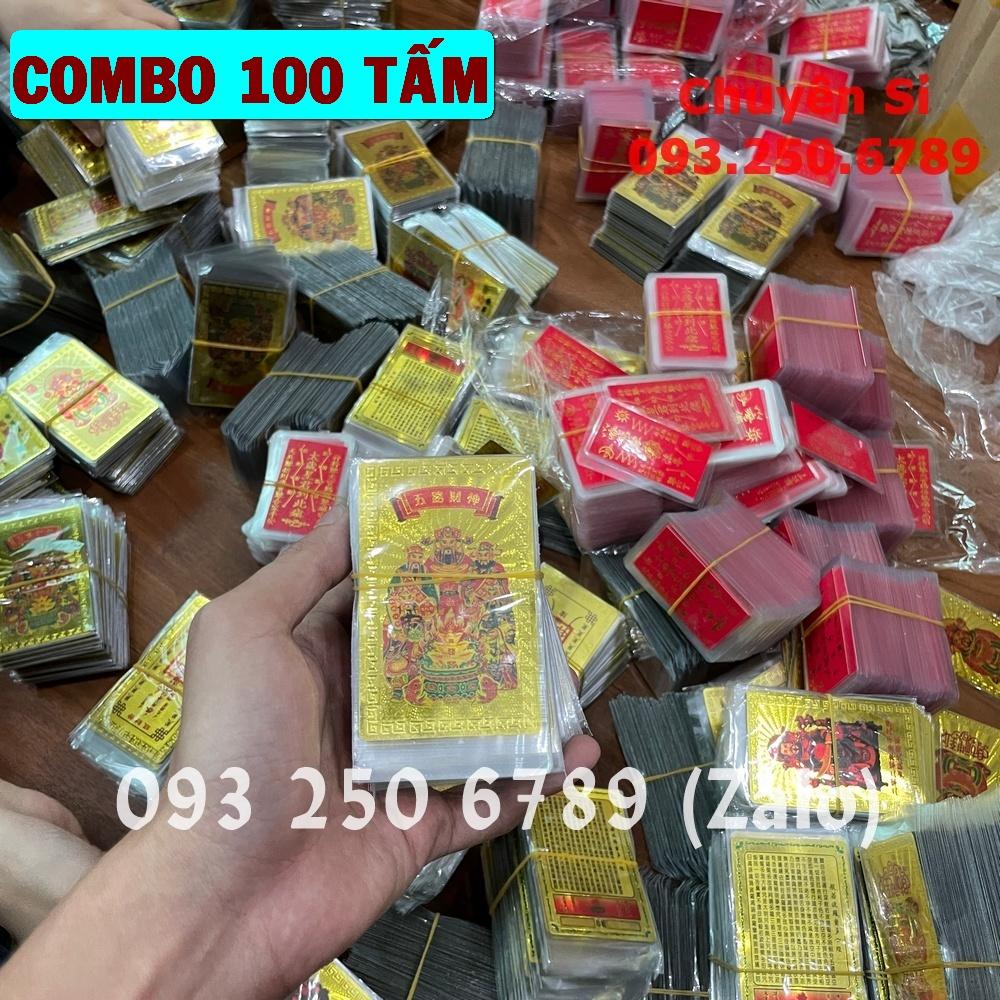 COMBO 100 Miếng Ngũ Lộ Thần Tài chiêu tài để ốp điện thoại, ví tiền - Khai cung Tài Lộc - Đã Khai Quang - PASA COLLECTION