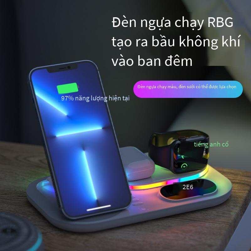 Bộ sạc nhanh không dây từ tính 3 trong 1 kiểu dáng mới nhất phù hợp với đồng hồ điện thoại di động Apple 12/13 Nguồn tai nghe Bluetooth
