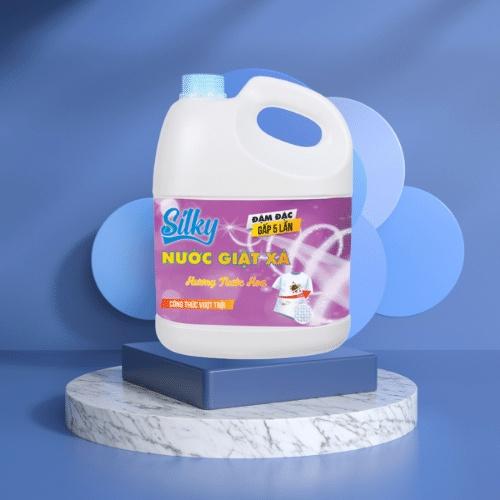 SILKY Nước Giặt Xả 2 trong 1 Hương Nước Hoa -Công Thức Vượt Trội, Đậm Đặc Gấp 5 Lần, Hương Thơm Lưu Giữ Cả Ngày, Can 3L.