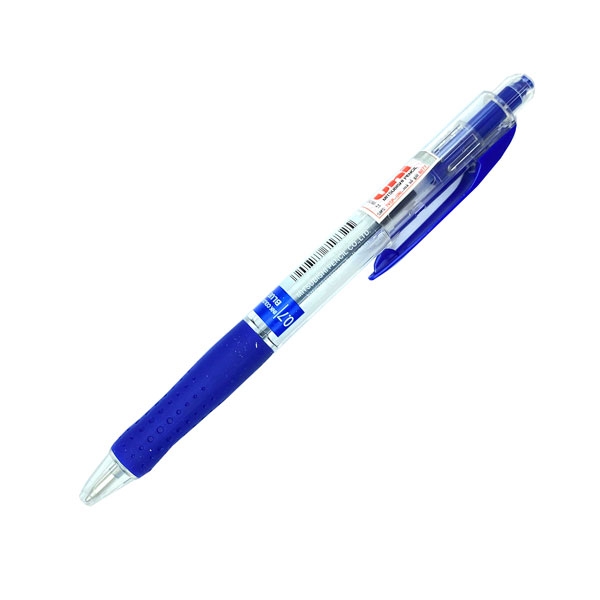 Bút Bi Bấm Uni Laknock 0.7mm SN-100 - Mực Xanh