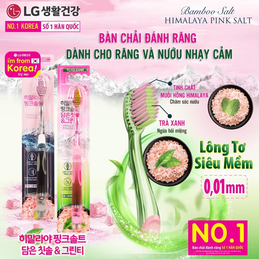 Bàn chải Bamboo Salt Himalaya Pink Salt chăm sóc răng nhạy cảm