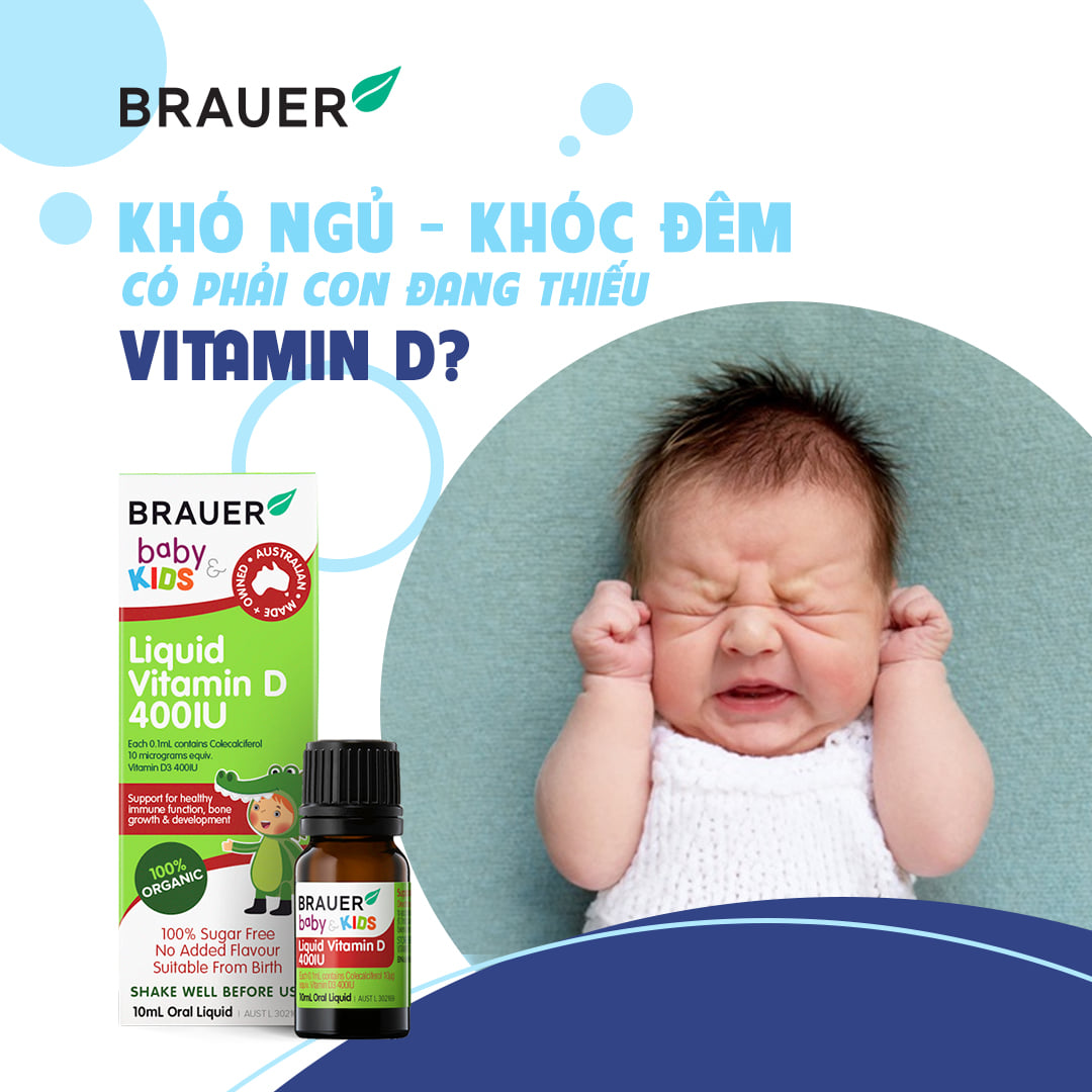 Vitamin D Brauer Úc dành cho trẻ sơ sinh trở lên (10ml)