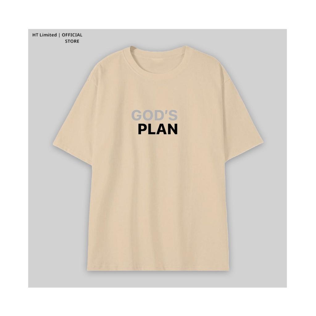 Áo thun thiết kế Unisex God plan basic, Cotton Cao Cấp 100%