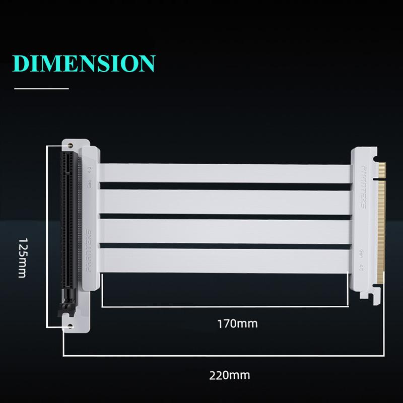 Phanteks Chống Nhiễu GPU Cáp Máy Tính PCIe3.0 X16 / PCIe 4.0 x16 Dọc VGA RTX4090 Giá Đỡ Thẻ Đen, Trắng