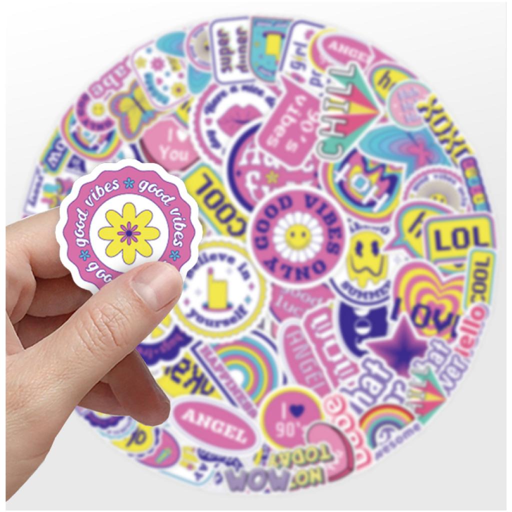 Sticker MOTIVATION hoạt hình cute trang trí mũ bảo hiểm,guitar,ukulele,điện thoại,sổ tay,laptop-mẫu S125