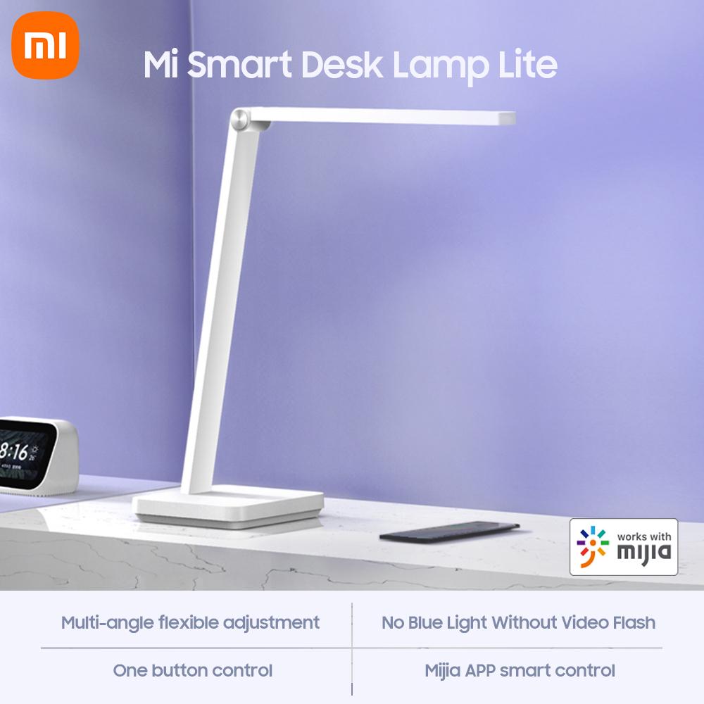 Đèn bàn thông minh Xiaomi Mi Lite Đèn LED không nhấp nháy Bảo vệ mắt 4000K Có thể thay đổi độ sáng kết nối với Mijia APP Điều khiển thông minh