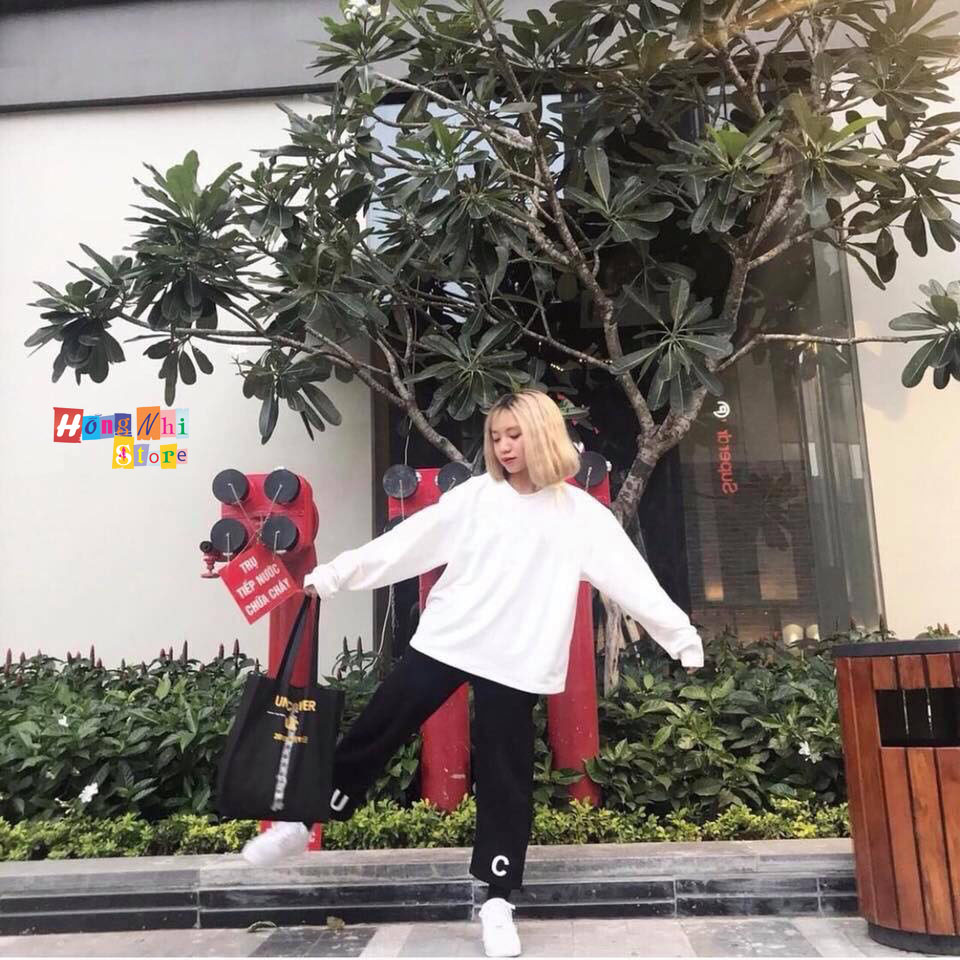 Áo Sweater Trơn Chất Nỉ Lót Bông Màu Trắng - Sweater Unisex - MM