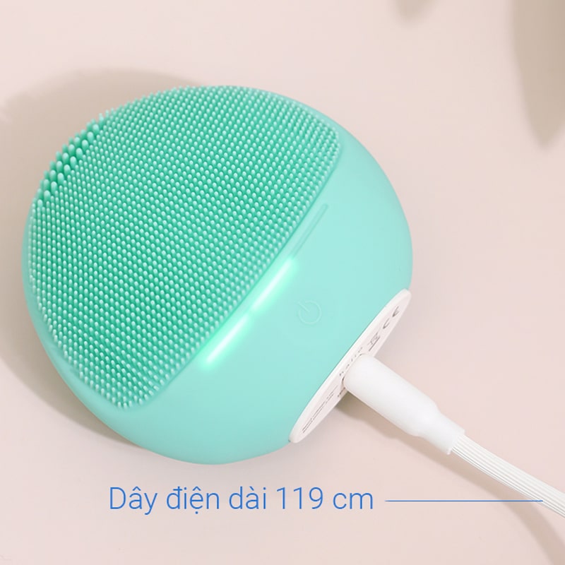 Máy rửa mặt Halio Sensitive Facial Cleansing &amp; Massaging Device - Chăm sóc da nhạy cảm - Kháng nước IPX7 - Dùng liên tục đến 7h - Hàng chính hãng