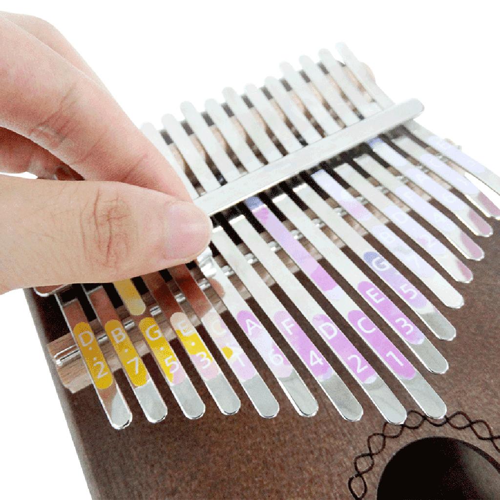 2x Kalimba 17-Key Note Sticker For Beginner Learner Musical Gifts Starry Sky