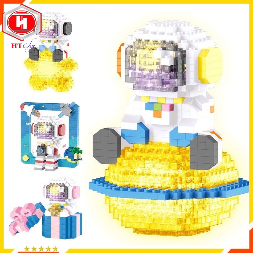 Đồ Chơi Trẻ Em - Combo 5 Bộ Ghép Hình Mini Nhiều Mẫu Khác Nhau - Mô Hình Lắp Ráp 3D Cực Dễ Thương Cho Bé - Mẫu Ngẫu Nhiên - Phi Hành Gia Sao Thổ