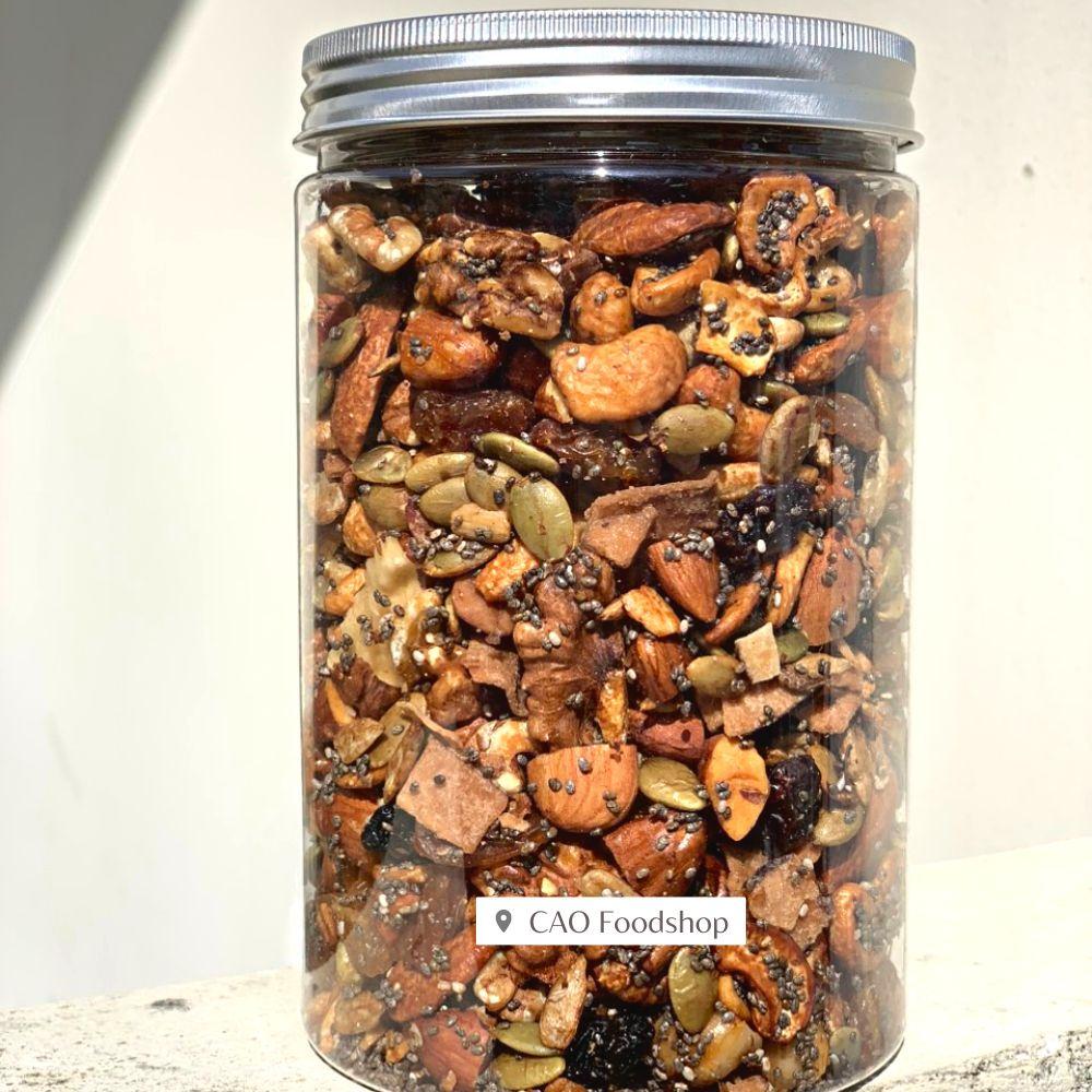 [500GR] Granola siêu hạt không yến mạch nướng mật ong CAO Food từ hạt dinh dưỡng cao cấp 100% không đường