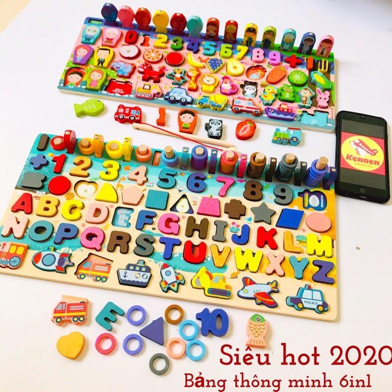 Bộ bảng số thông minh, bộ đồ chơi câu cá và ghép số học đếm mẫu mới nhất 2020 cho bé yêu