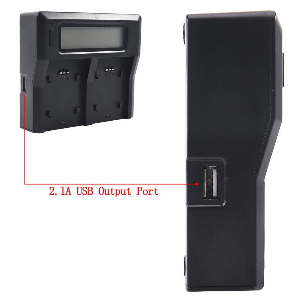 Digital LCD Dual Charger for -9 A7RIII a7r3 A7RM3 NP- Battery