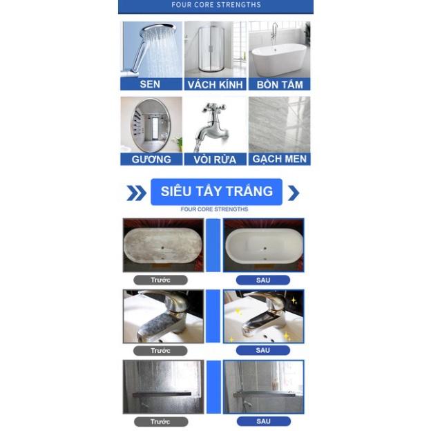 Tẩy Cặn Canxi Vách Kính - lau chùi và vệ sinh phòng tắm - thuốc Tẩy Cặn Canxi, gột rửa Nhà Tắm, Vòi Sen, gạch rất mạnh -