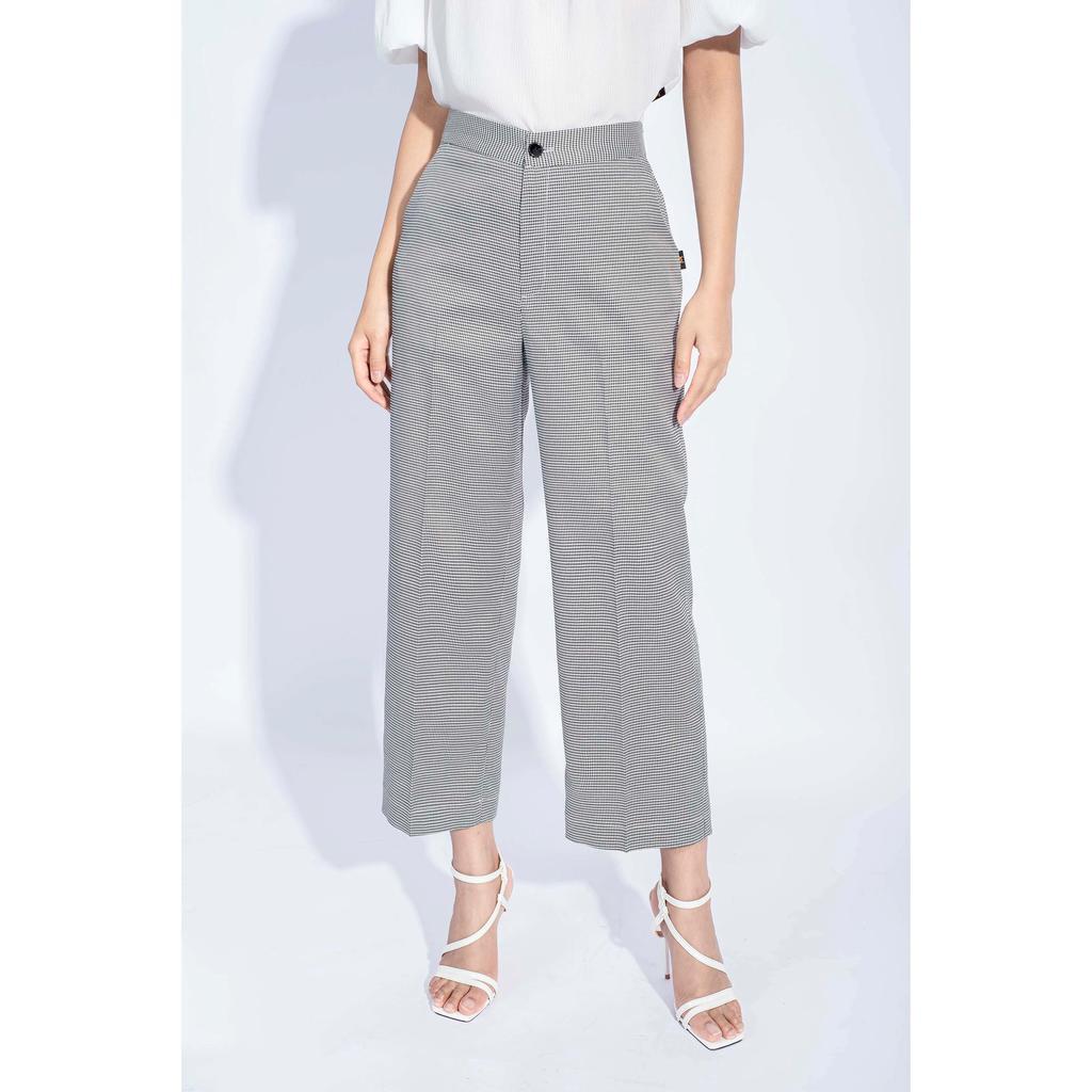 Quần xuông dài, họa tiết kẻ đen trắng MMOutfit M-QU020221028