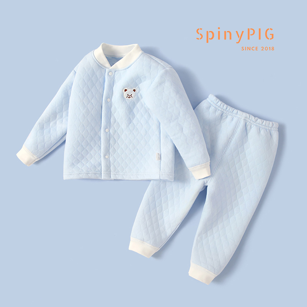 Bộ quần áo cho bé gái bé trai 0-3 tuổi trần bông dày dài tay cotton nhiều màu dành cho mùa đông