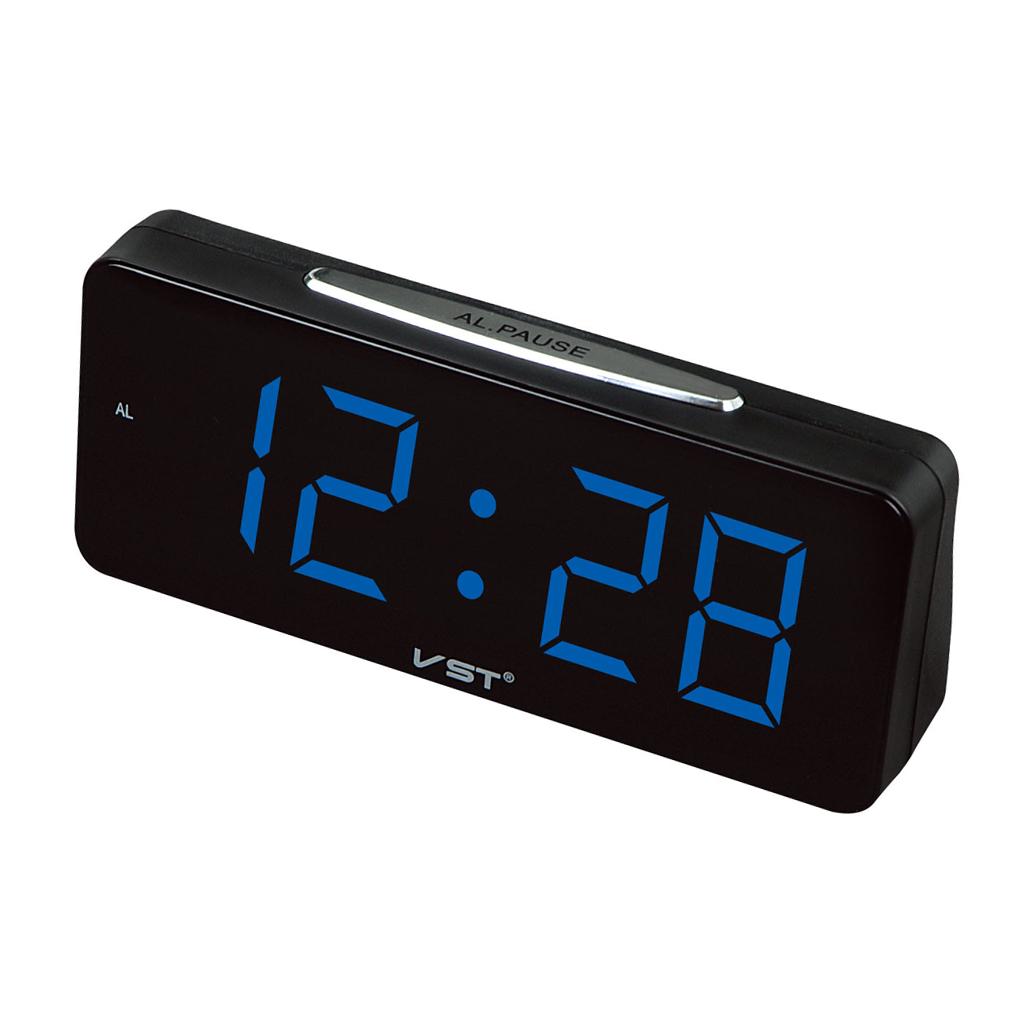 Large LED Display Electronic Desk Clock Digital Alarm Clock EU Plug