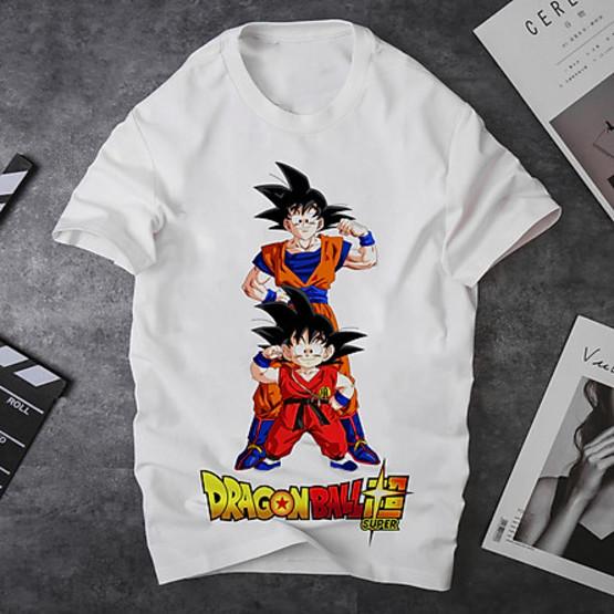 Áo thun Nam Nữ Không cổ CHA CON GOKU MSOP-29 mẫu mới cực đẹp, có size bé cho trẻ em / áo thun Anime Manga Unisex Nam Nữ, áo phông thiết kế cổ tròn basic cộc tay thoáng mát