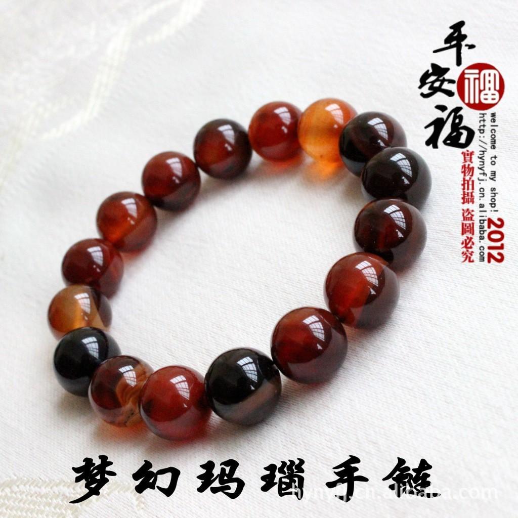 Vòng tay đá mã não nâu đỏ