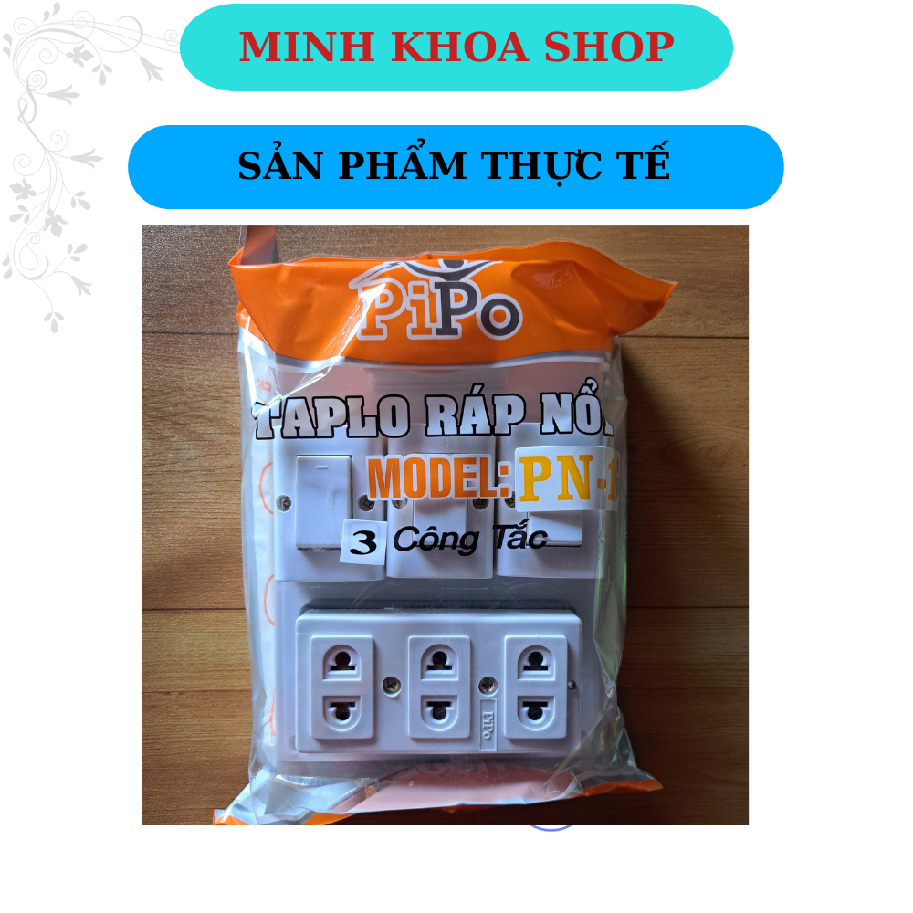 Taplo điện, Bảng Điện Nổi Pn16 PIPO 1,2,3 công tắc, ổ cắm lò xo chống giản