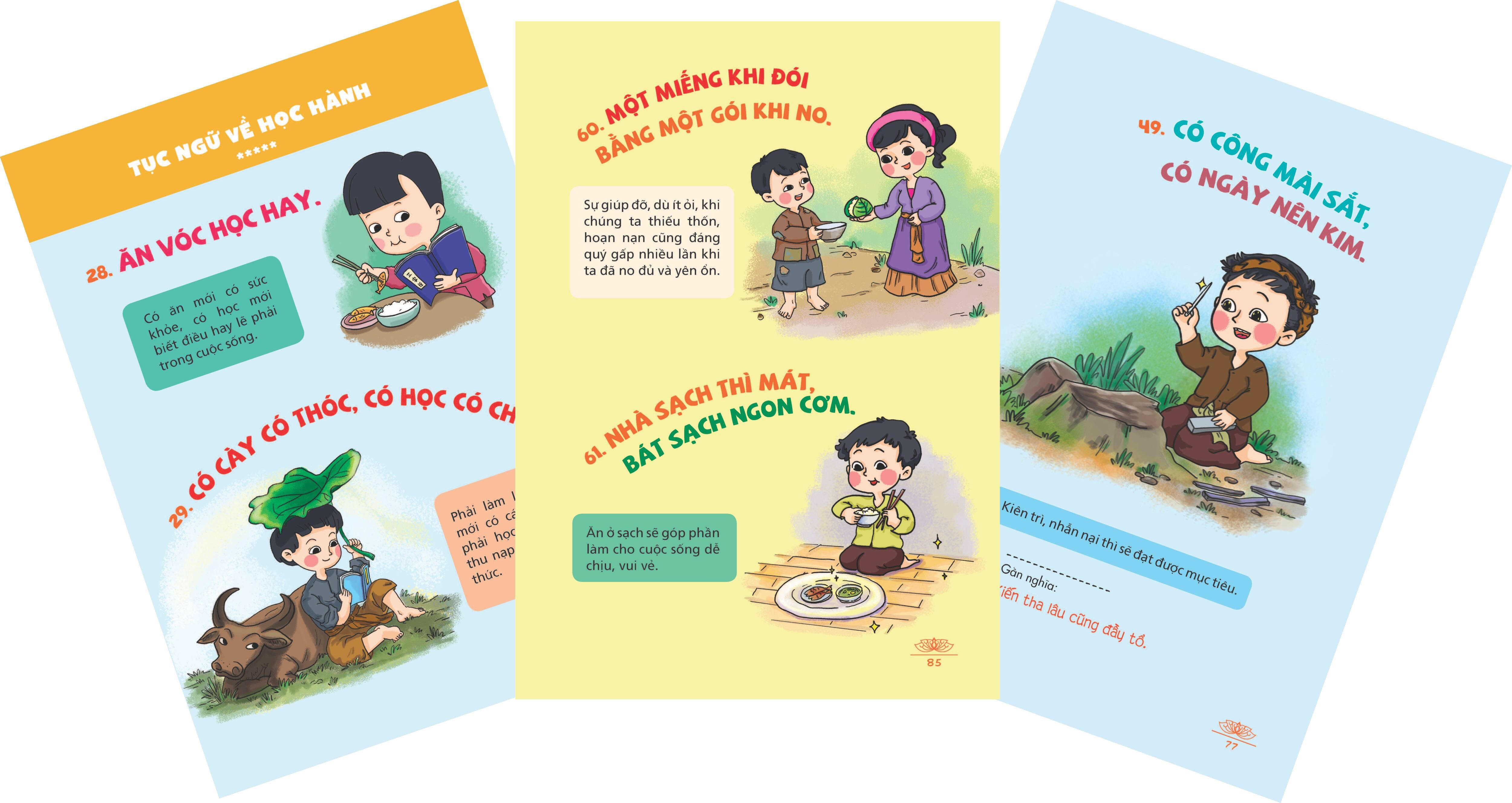 Combo Đồng dao thơ truyện cho bé tập nói + Vui học thành ngữ tục ngữ ca dao bằng tranh