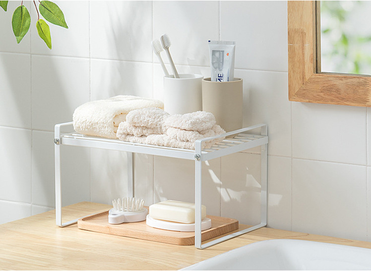 Kệ để nồi chia ngăn thu gọn nhà bếp cao cấp LARGE LAYERED SHELF JAPAN