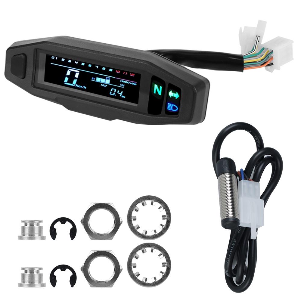 Đồng hồ đo tốc độ kỹ thuật số mini thông dụng cho xe máy
