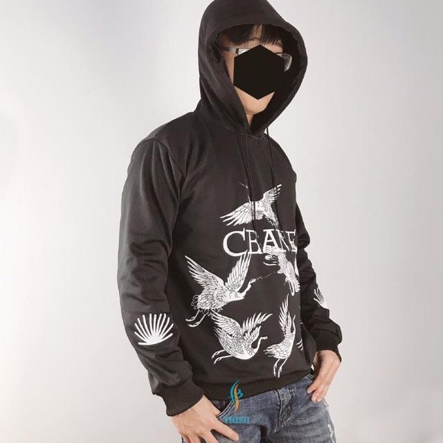 Áo hoodie nam nữ in đàn cò tung cánh