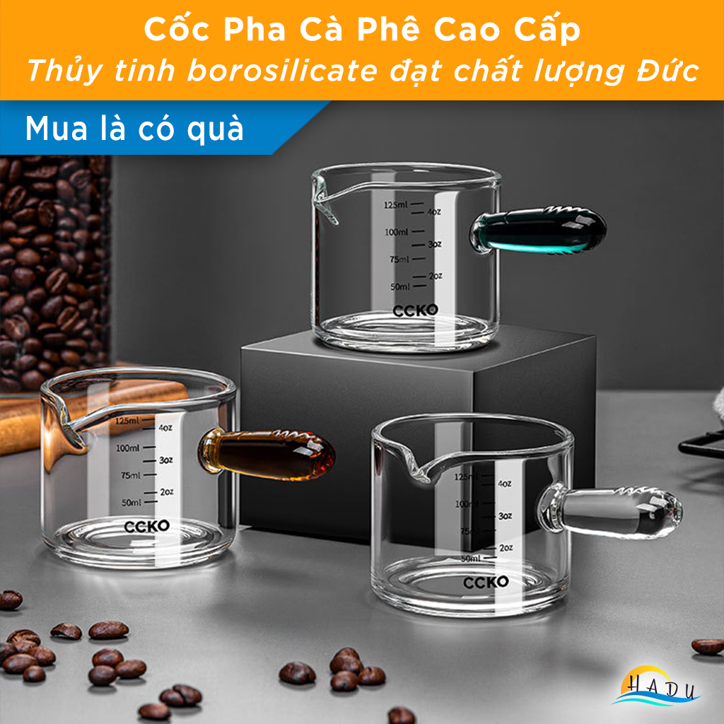 Cốc Pha Cà Phê Thủy Tinh Mini 150ml Cao Cấp Đạt Chất Lượng Đức CCKO