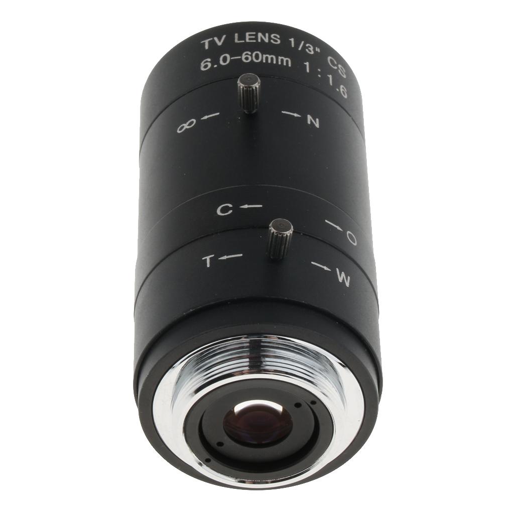 6mm 60mm F1.6 3 MP  Varifocal  Industrial Camera Lens CS Bracket