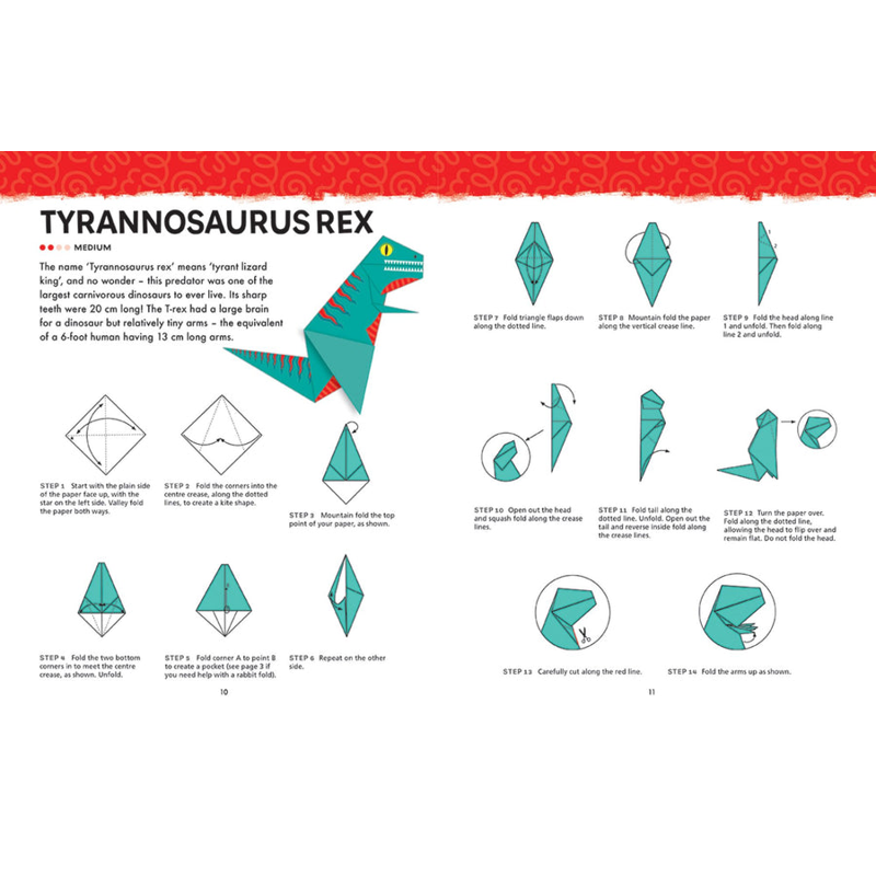 Sách Origami Activity Book - Dinosaurs
