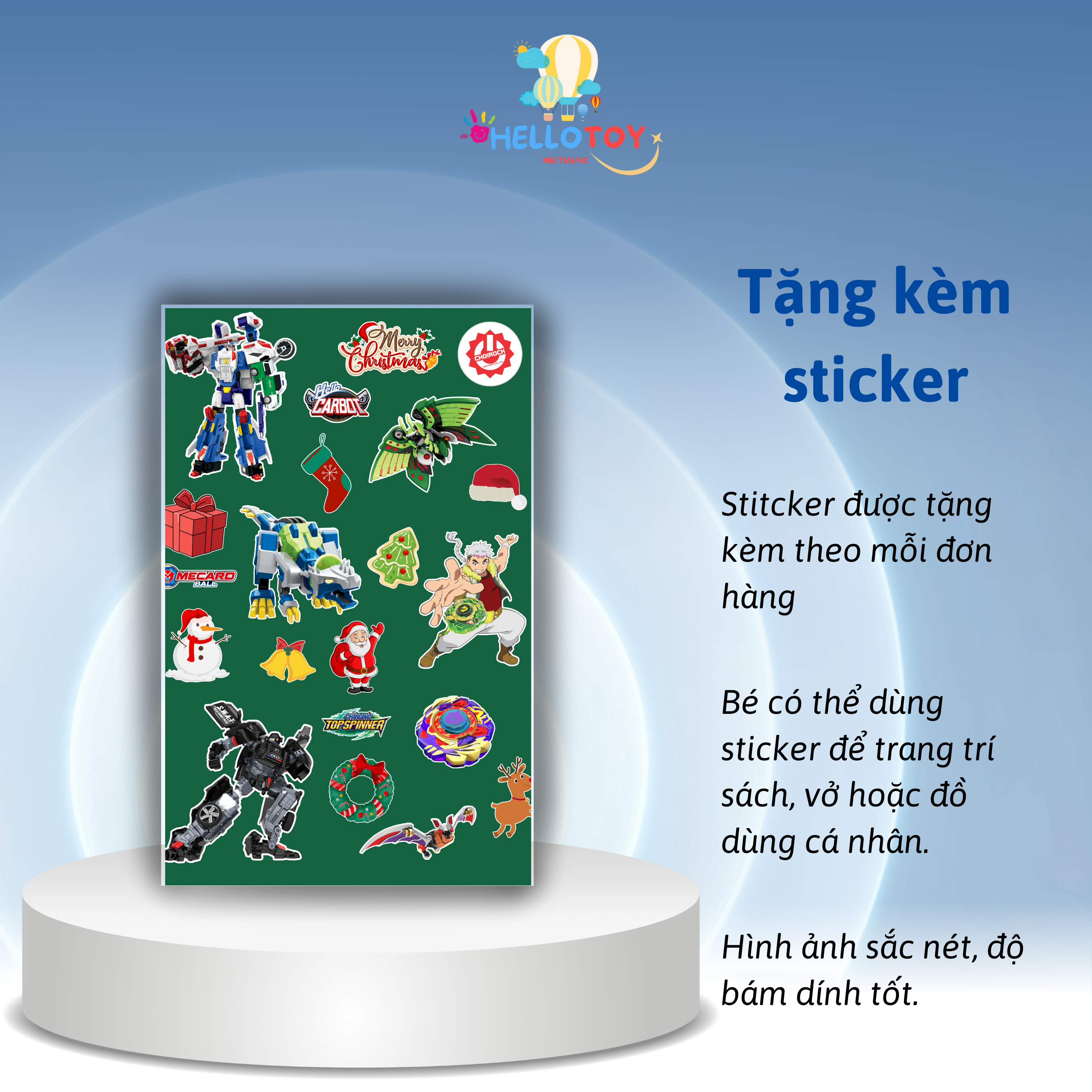 (QUÀ TẶNG - KHÔNG BÁN) Sticker giáng sinh