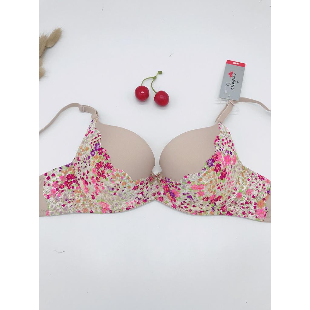 Áo Lót Nâng Ngực Nữ Ren Có Gọng Đệm Vừa LUPERI SP818 Dáng Quả Lên Mút Cotton Mềm Thấm Hút Mồ Hôi Cho Người Ngực To Vừa