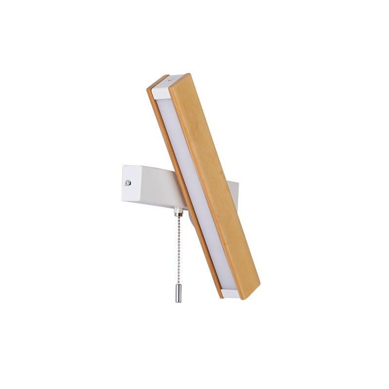 Ưu đãi đặc biệt đèn tường gỗ chắc chắn LED tối giản hiện đại Bắc Âu sáng tạo đèn ngủ phòng khách phòng ngủ lối đi khách sạn xoay đèn gỗ