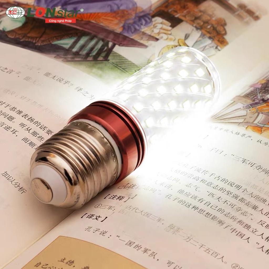 Bóng Đèn LED Bắp Đui E14,E27 3 Chế Độ Ánh Sáng Công Suất 12w Chuyên Lắp Đèn Chùm , Đèn Tường , Đèn Thả